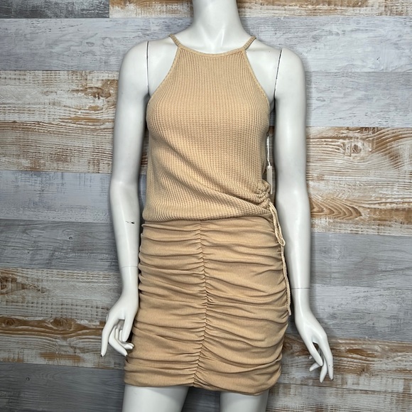 Free People Dresses & Skirts - Free People ruched dress cream size XSmall, Medium and Large